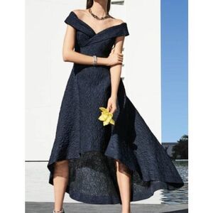 Rickie Freeman Teri Jon High Low Navy Dress Sz. 2